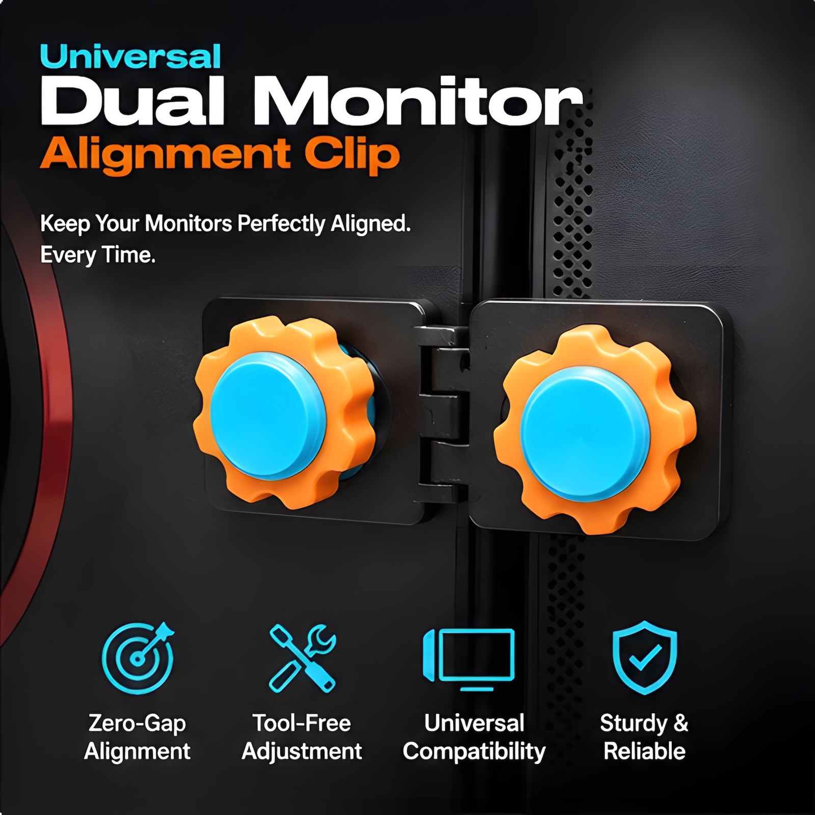 Screen Alignment Tool - Evrensel Çift Monitör Hizalama Klipsi Aletsiz