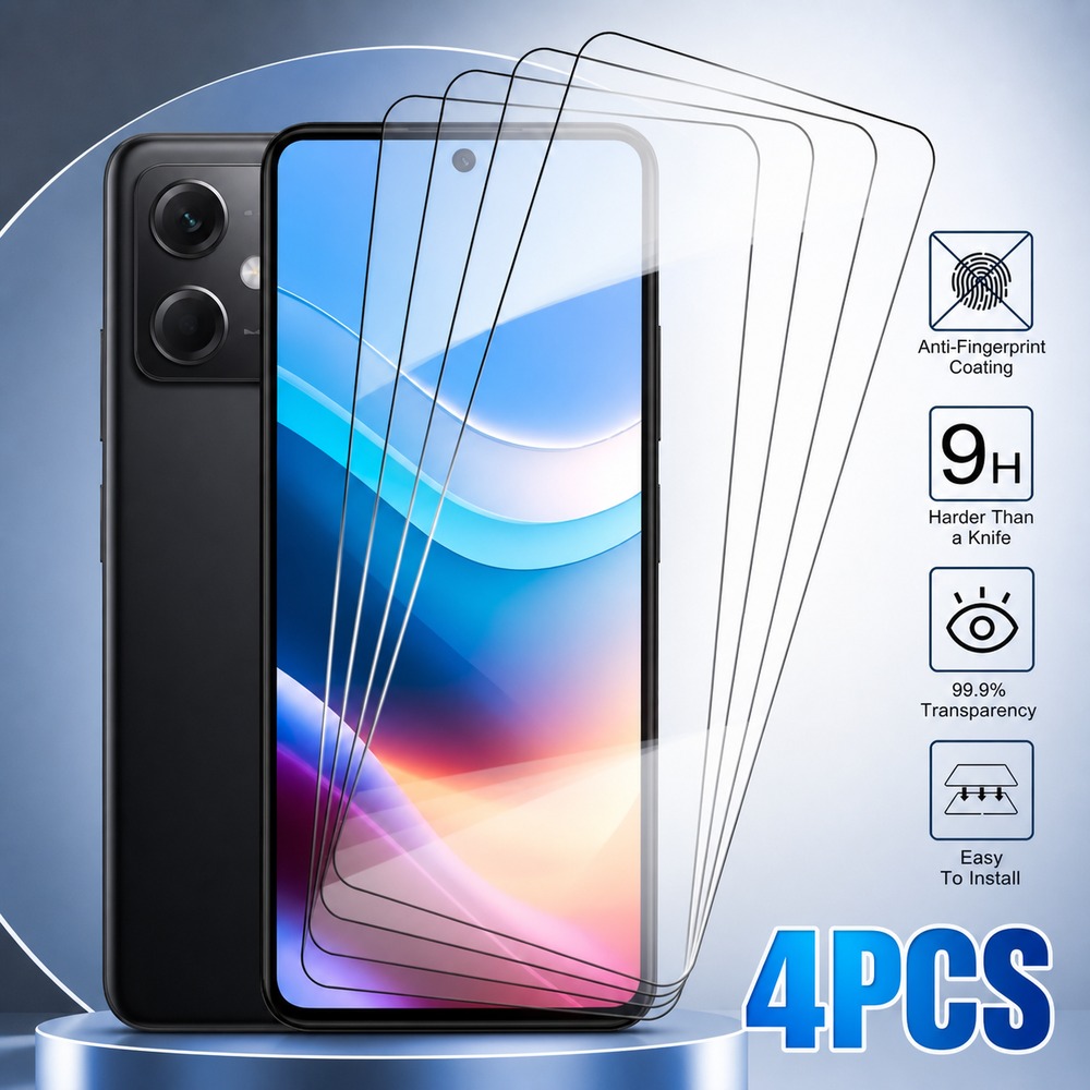 Realme C67 - 4 Adet Temperli Cam Realme C12