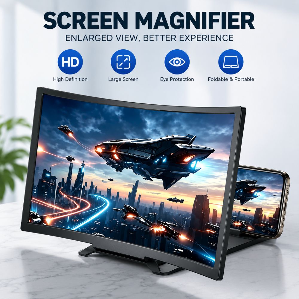 Matte Anti Glare Screen - 12 İnç 3D Ekran Büyüteç Braketi